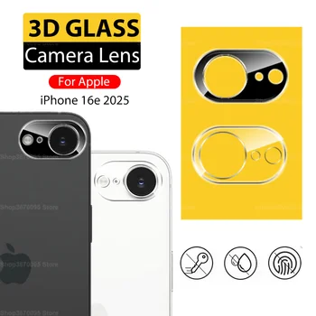 iPhone 16e: 2er-Set 3D-Objektivschutz 2025 – Verbesserter Displayschutz SE4 Kamera-Schutzglasfolie