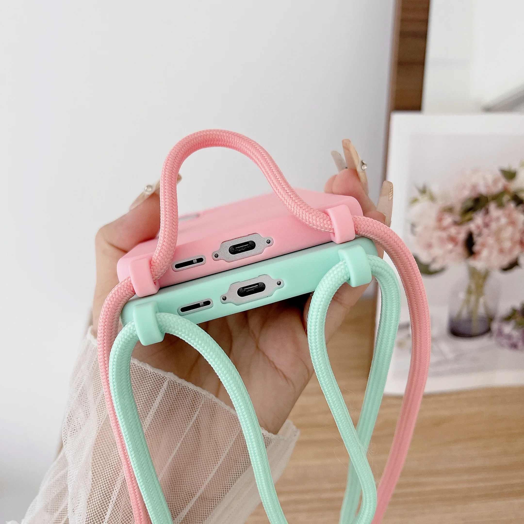 Crossbody-Lanyard-Schlaufe aus Flüssigsilikon – Mattes Candy-Cover mit Trageriemen – Bild 6