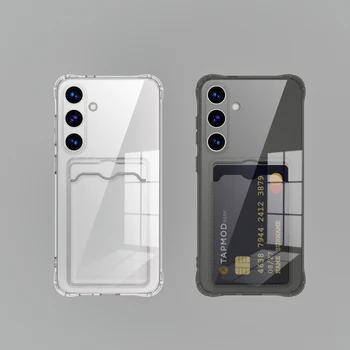Galaxy S24: Transparente Kartenfach-Silikonhülle Schutzhülle
