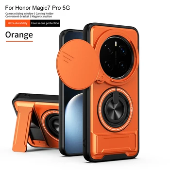 Honor Magic7 Pro: Hülle, Cover, Handyhülle mit Magsafe Magnetischer Faltbarer Halterung, Militärischer