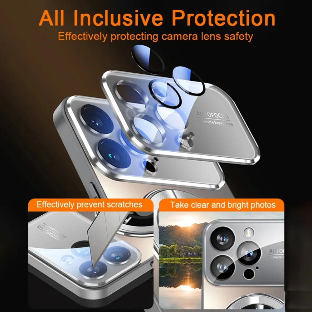 Luxus Glas Kamera Für Magesafe Magnetische Drahtlose Lade Fall Stoßfest Abdeckung – Bild 3