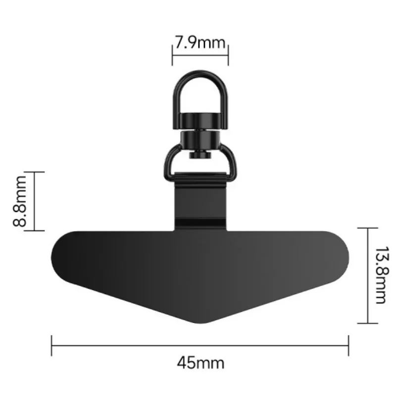 Anti-Verlust-Telefon-Lanyard, universeller Ersatz-Anschluss, Tether Tab Clip, Metall-Kartenpad-Adapter für iPhone, Samsung, sichere Passform – Bild 6