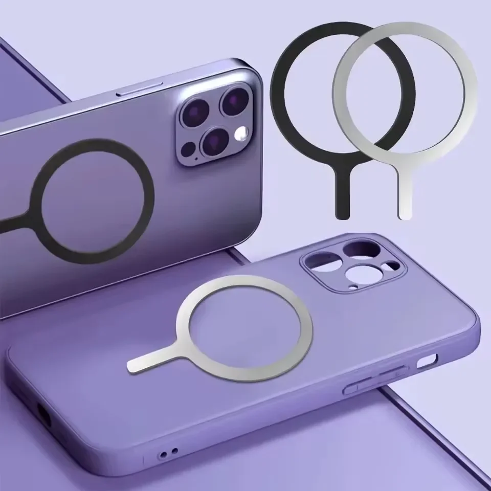 Universeller Magnet-Aufkleber, magnetischer Adapterring, geeignet für Magsafe IPhone, kabelloses Laden, Handy, runder – Bild 4