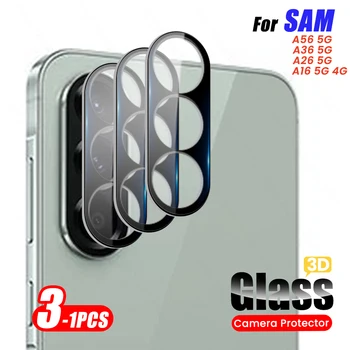 Galaxy A36: 3-1 Stück 3D-Kameraglas 9H Gebogener Objektivschutzfilm
