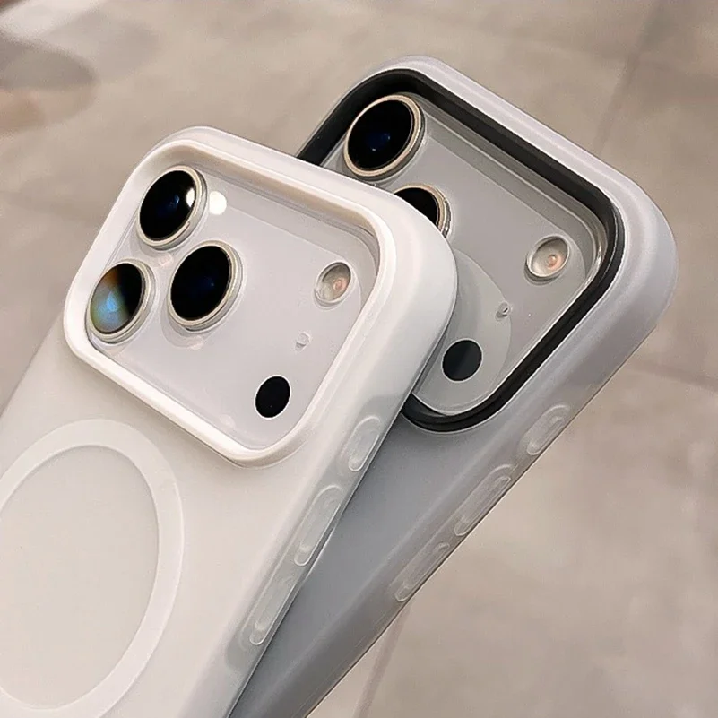 Luxuriöse 2-in-1 magnetische stoßfeste Hülle Flüssigsilikon Magsafe Bumper Cover – Bild 5