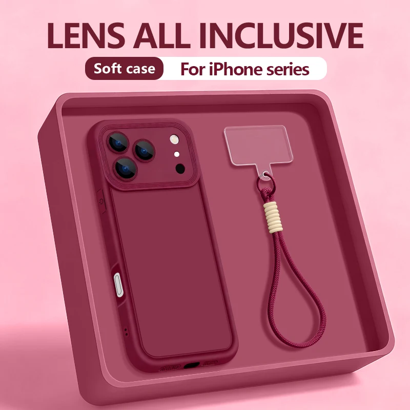 iPhone 13: Handschlaufe Lanyard TPU Handyhülle Stoßfeste Weiche Silikonhülle
