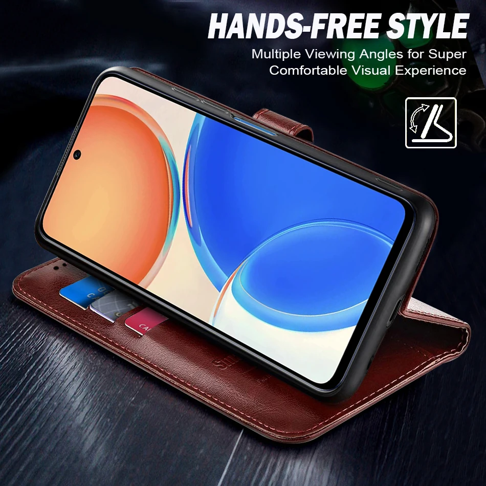 Brieftaschenhülle 13Pro 14Pro 5G 15Pro Flip Leder Karten-Handyhülle – Bild 3