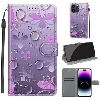 Pixel 9: Blumenmuster Flip Case Wallet Leder Phone Cases Stand Book Cover Taschen