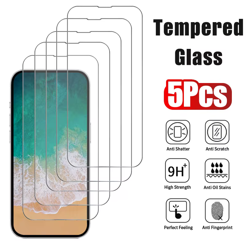 iPhone 17 Pro Max: 5er-Pack Panzerglas Displayschutzfolie Glas 16 Pro Max