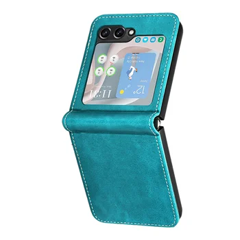 Galaxy Z Flip6: Magnetische Flip-Brieftaschenhülle 6 5 4 3 Flip6 Flip5 Flip4 Flip3 mit Kartenfach und Standfunktion aus Leder