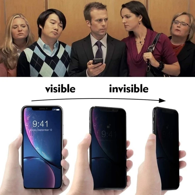 3 Stück Privatsphäre-Hydrogel-Folie Displayschutz Ohne Fingerabdruck-Entsperrung – Bild 6