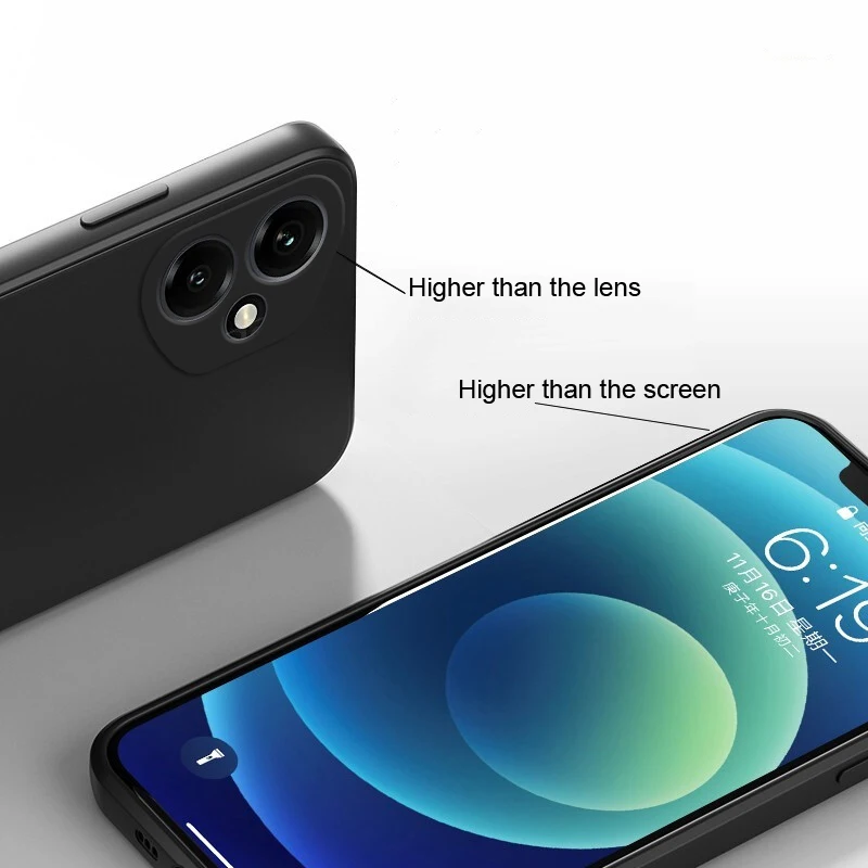 Hülle, flüssiges Silikon, schlichte Hülle, Hülle, TPU, Anti-Drop-Telefonschutz, Hülle – Bild 6