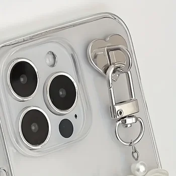 Metall Herzförmige Telefon Charme Halter Liebe Herz Telefon Finger Ring Selbstklebende Handy Zurück (2 Stück)