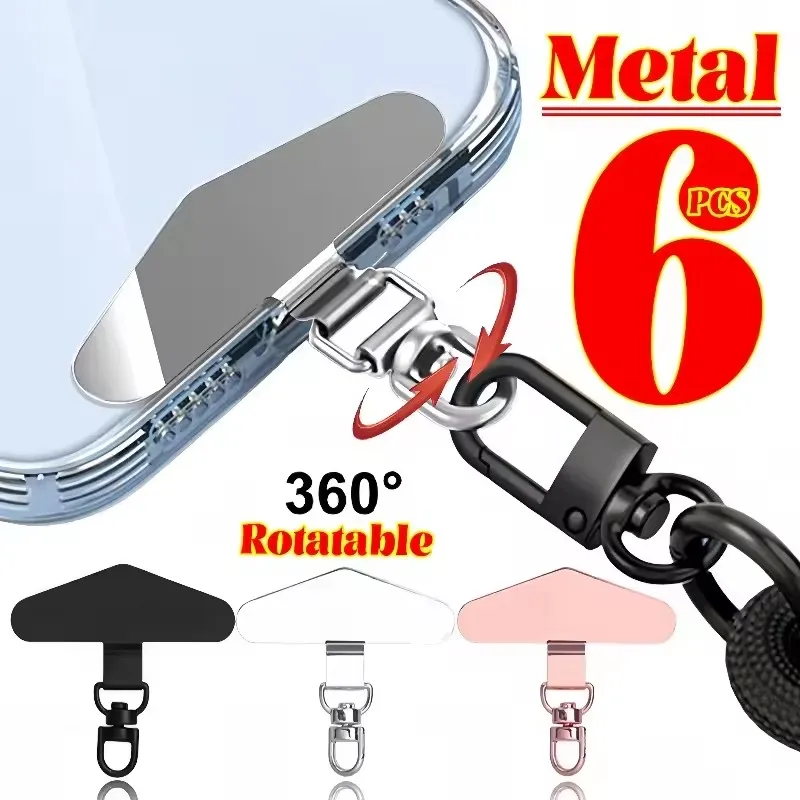 360 °   Rotation Metall Stahl Telefon Tether Tab Handy Lanyard Patch Dichtung Universal Handy Lanyard Sicherheit Connecter Stück