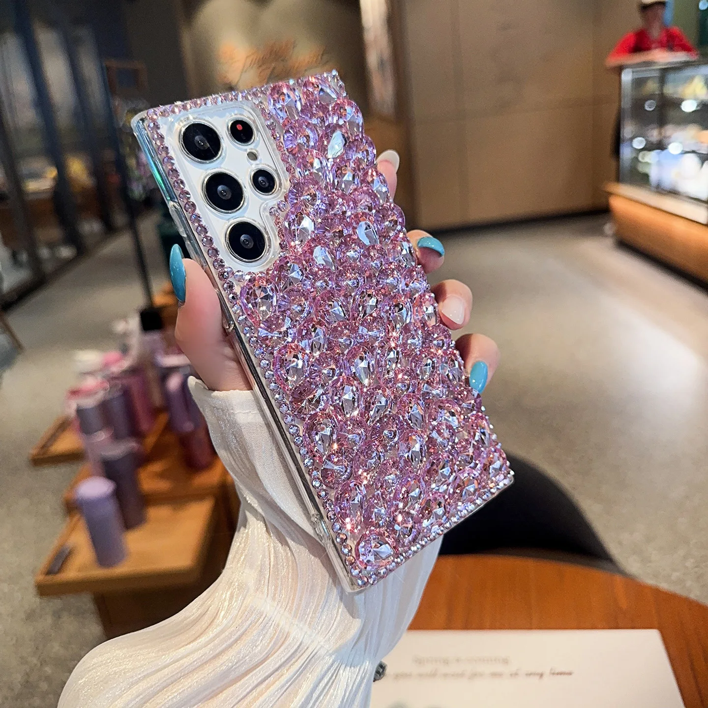 Neu eingetroffen: Luxuriöses Design, vollständig mit Diamanten besetzte Handyhülle +, Schutzhülle. – Bild 3