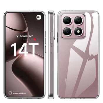 Xiaomi 14: Ultradünne Silikon-weiche Hülle Mi 14 14T 13 13T Pro klare transparente Hülle TPro Slim Back Cover