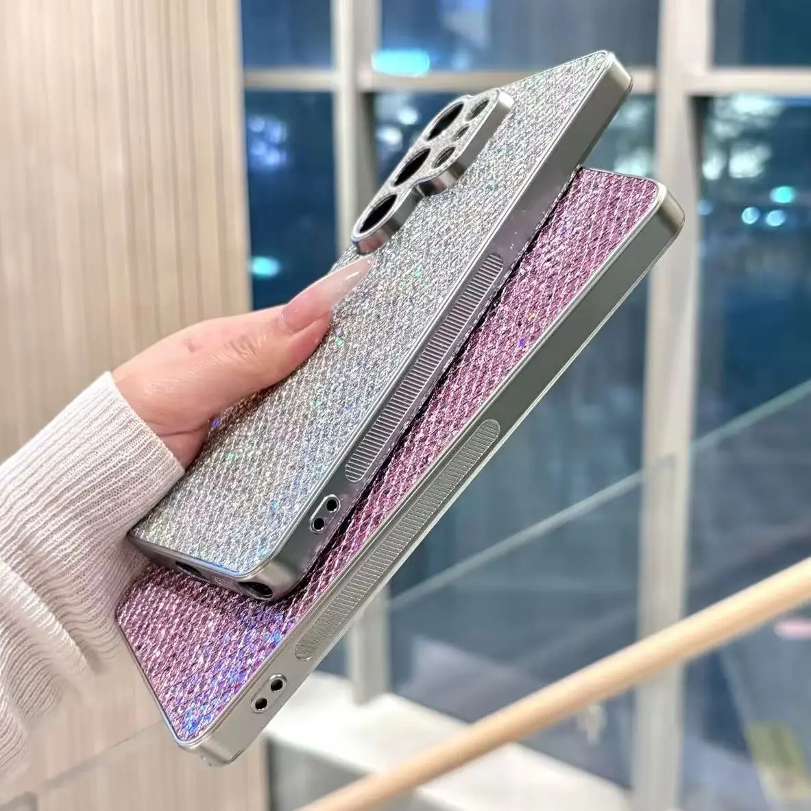 Glitzernde Diamant-Kamera-Handyhülle mit Pailletten Cover – Bild 3