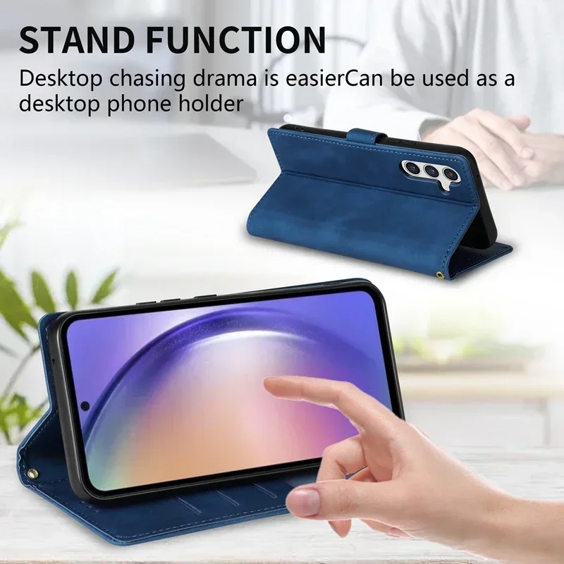 Brieftasche Karte Slot Flip Ledertasche Rand – Bild 4