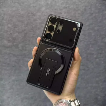 Galaxy S25 FE: Modische Linsenschutz-Hülle Unsichtbarer Ständer Magnetische Abdeckung