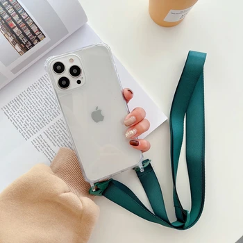 iPhone 17 Pro Max: Handyhülle mit Umhängegurt, transparente, stoßfeste Hülle