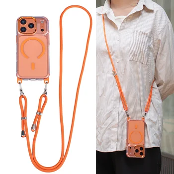 IPhone 15 Pro Max: Umhängegurt für Magsafe Clear Corners Lanyard Handyhülle Stoßfeste Hülle