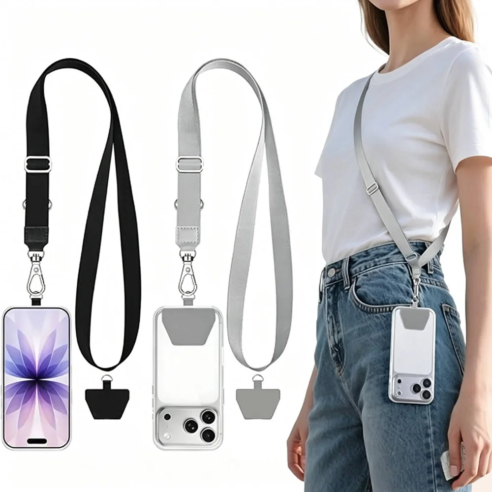 Universelle Handykette Verstellbarer Halsriemen Crossbody-Lanyard Handyhalsband Kompatibel mit den Meisten Smartphones