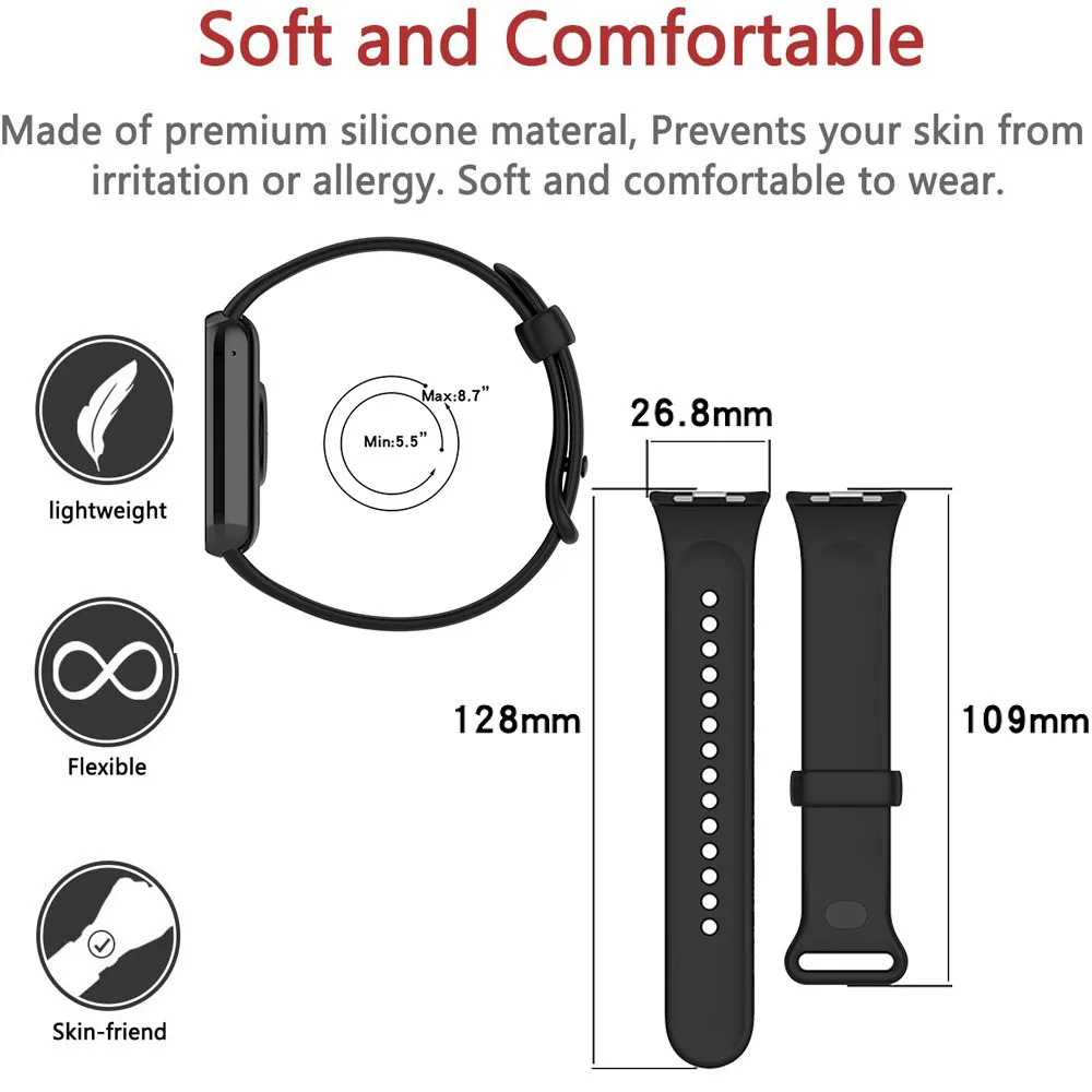 Armband + Hülle für Xiaomi Mi Band 9 Pro Strap Smart Band Schutzhülle Silikon Armband Armband für Mi Band 9 Pro – Bild 4