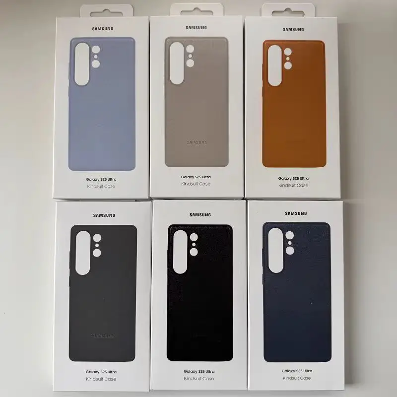 Luxuriöse Leder-Handyhülle Premium Echtes Leder Stoßfeste Rückenschale Cover – Bild 2