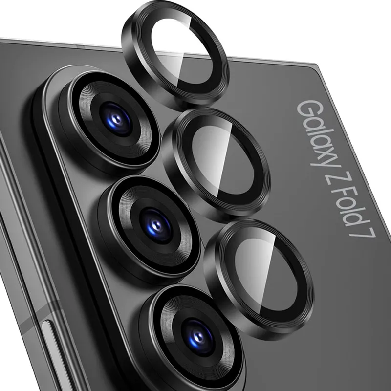 Galaxy Z Fold5: Einzelring-Kameraobjektivschutz aus Metall 6 5 4 ZFold Fold7 Fold6 gehärtete Glasfolie, vollständige Abdeckung