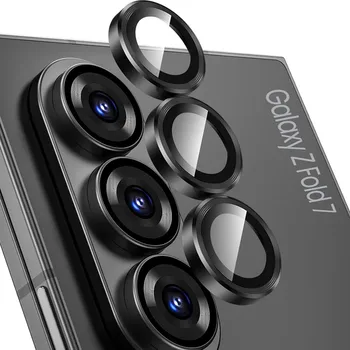 Galaxy Z Fold5: Einzelring-Kameraobjektivschutz aus Metall ZFold Fold7 Fold6 gehärtete Glasfolie, vollständige