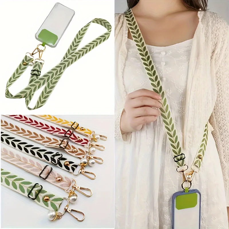 Verstellbares langes Handy-Lanyard, Handgelenkschlaufen, Lanyard für Schlüssel, Handy-Anhänger, Handy-Gurt, Charm-Gurt