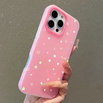Oppo Reno 13: Niedliche Farbige Sternförmige Stoßfeste Matte Candy-Color 2-in-1 Handyhülle Reno15 Reno14