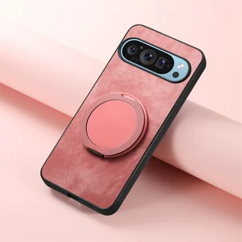 Pixel 10 Pro: MagSafe Halterung Ständer Mattierte Hülle 5G PU-Leder 9Pro Cover