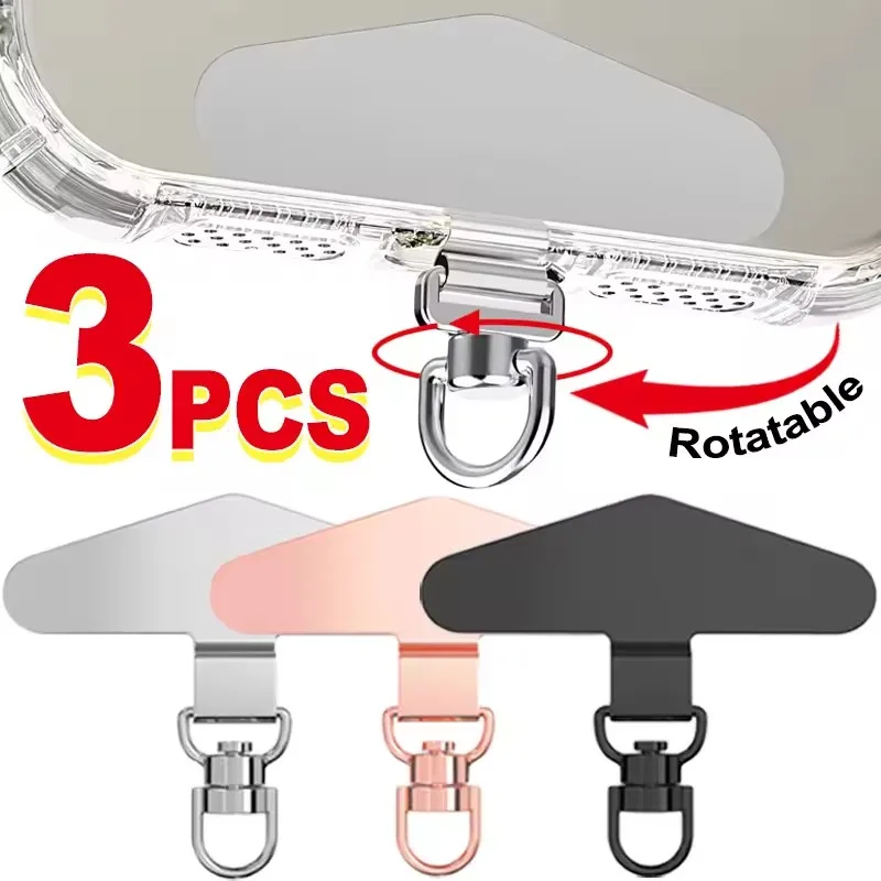 360 °   Rotation Metall Stahl Telefon Tether Tab Handy Lanyard Patch Dichtung Universal Handy Lanyard Sicherheit Connecter Stück