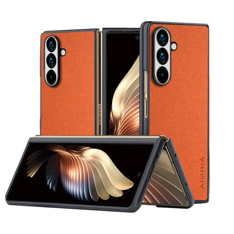 Hülle Fold6 Fold 5 Fold 4 Fold 3 5G 4G Leder Master Hard Textile Fashion Phone Cover Coqua für Hülle – Bild 4