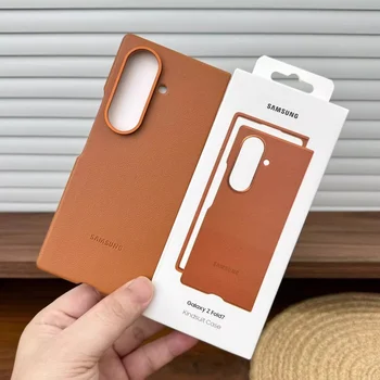 Galaxy Z Fold6: 6 5G Lederhülle Premium Echtleder Luxus-Handyhülle Vollschutz Stoßfeste Schale Fold7 Fold6