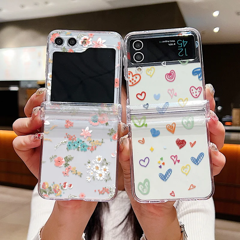 Galaxy Z Flip7: Kreative Blume Fall Luxus Schmetterling Pflanze Herz Hard Cover flip7 flip6