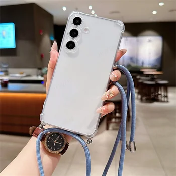 Galaxy A25: Umhängeband-Hülle Weiche TPU Transparente Hülle