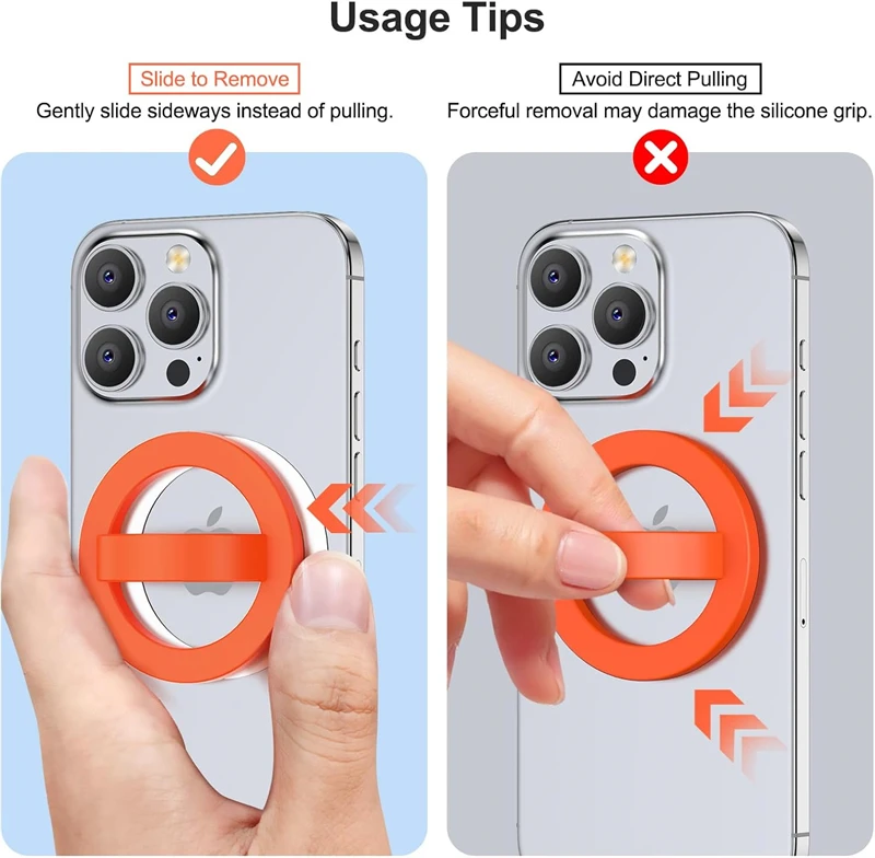 Freihändiger magnetischer Fingerriemen aus flüssigem Silikon für Magsafe iPhone 17 16, unterstützt Mac Safe Grip – Bild 6