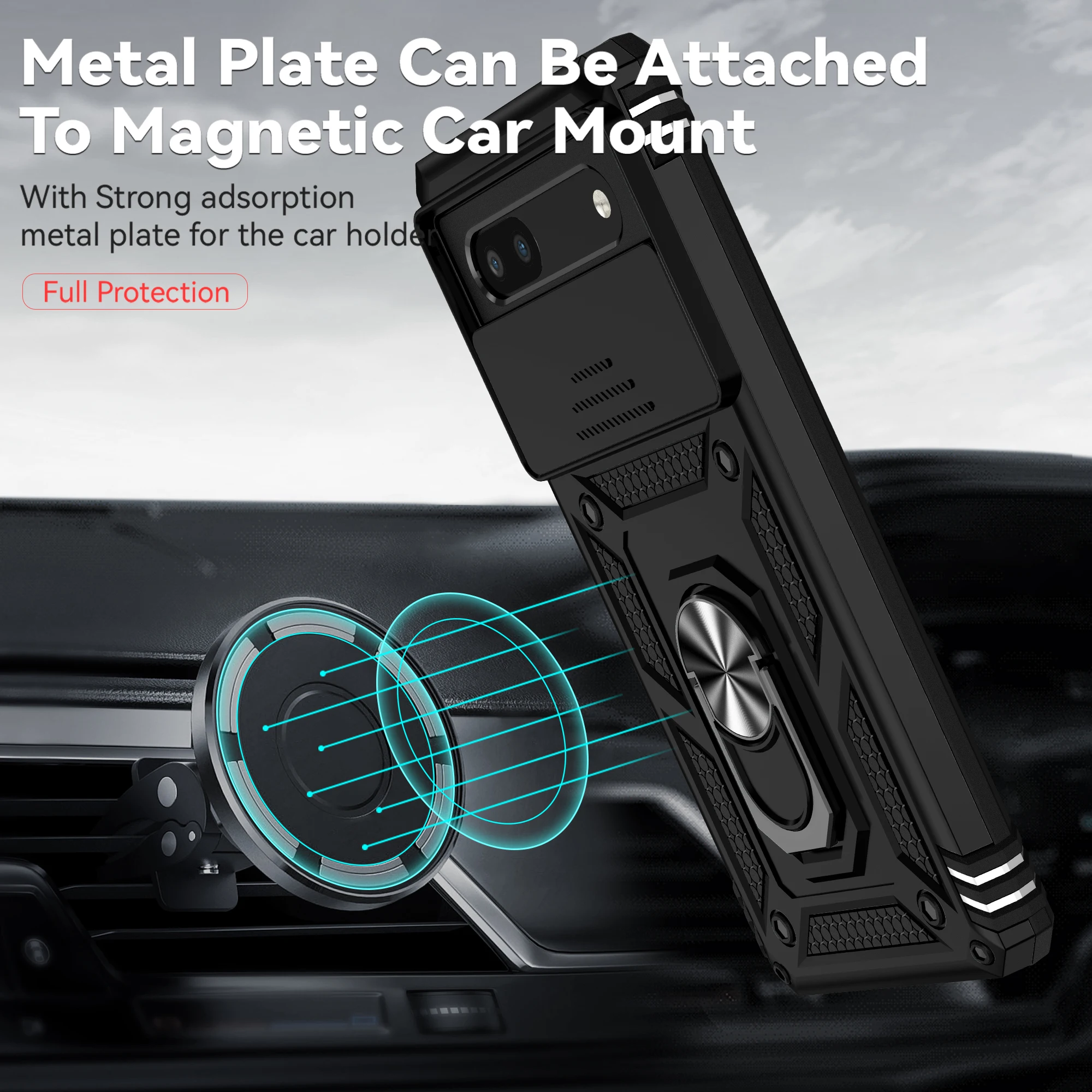 Hülle mit Ringhalter und Linsenschutz, Armor-Coque Cover – Bild 2