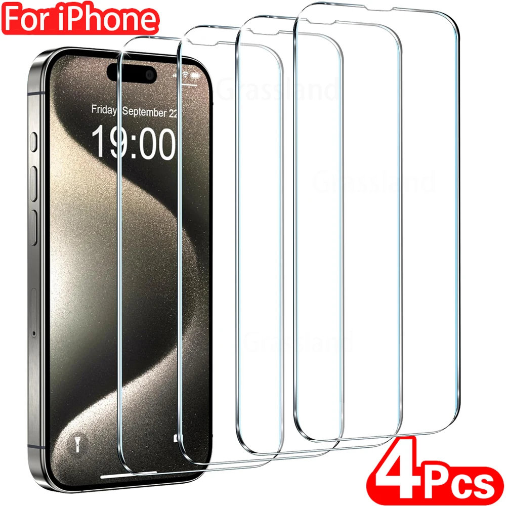 iPhone 13: 4Pcs Gehärtetem Glas Screen Protector Schutz Glas Film