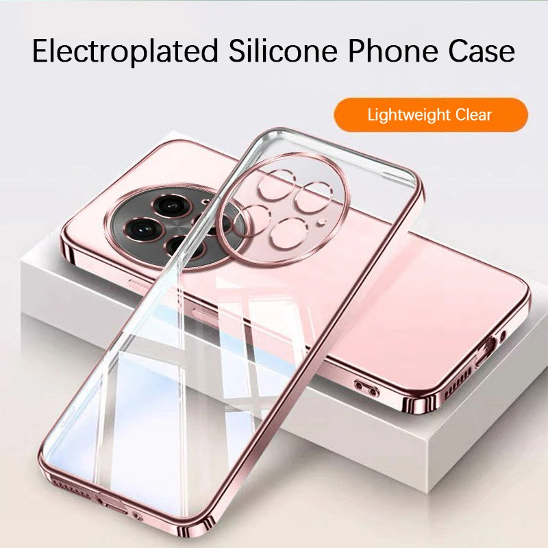 Ultradünne, plattierte Handyhülle 13T 13S 5G, transparent, stoßfest, Silikon, weich, hochwertiges TPU – Bild 2