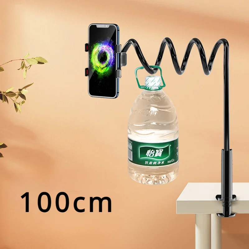 iPhone 15 Pro: 100 cm Telefon-Clip-on-Ständerhalter mit Griff, flexibler langer Arm, Lazy-Halterung, Klemme, Zubehör, Telefonhalter
