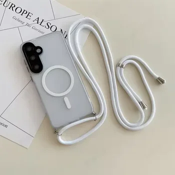 Galaxy A26: Crossbody Lanyard Magnetische Handyhülle Stoßfeste Schutzhülle