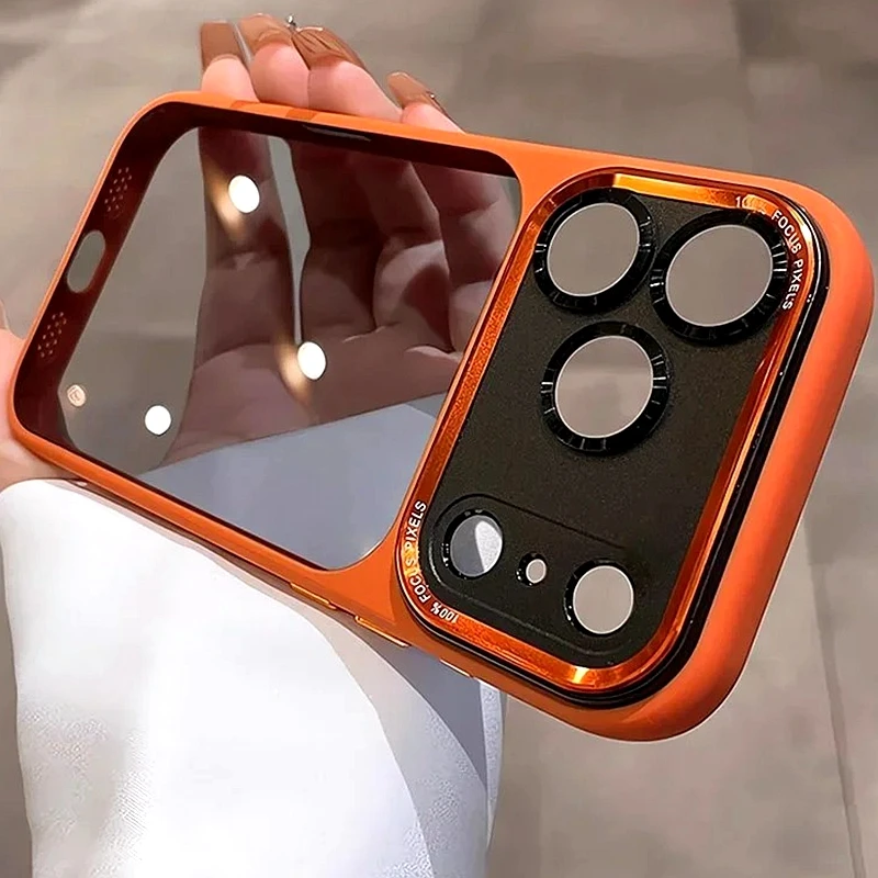 iPhone 14 Pro: Luxuriöse transparente Handyhülle 17Air 17Pro 16Pro i17, klare, stoßfeste Stoßstangenabdeckung