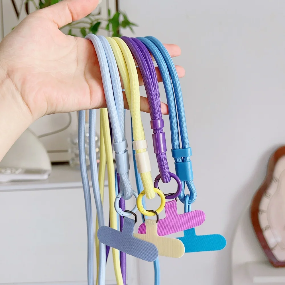 Buntes, verstellbares langes Lanyard für Mobiltelefone, Süßigkeiten, einfarbige Umhängetaschen-Halskette, Anti-Verlust-Gurt für Telefon, universell – Bild 2