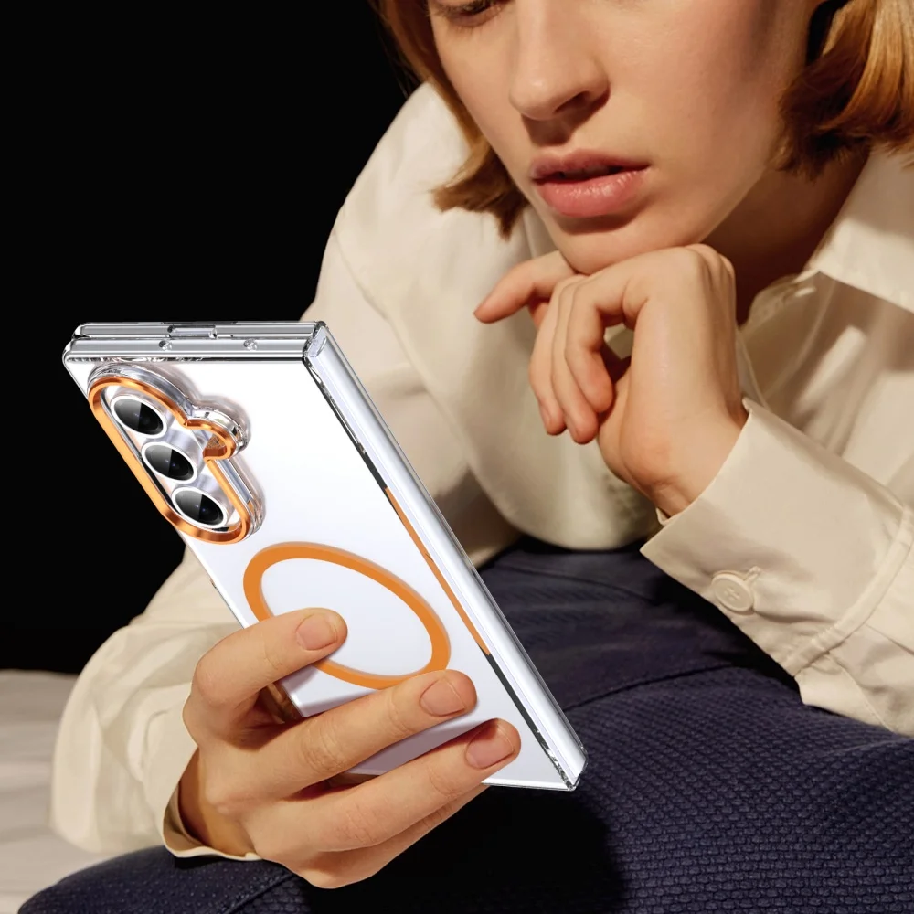 Luxuriöse HD-Klarsichthülle mit MagSafe-Magnetfunktion Fold mit Displayschutz und Scharnier-Schutzklappe – Bild 6