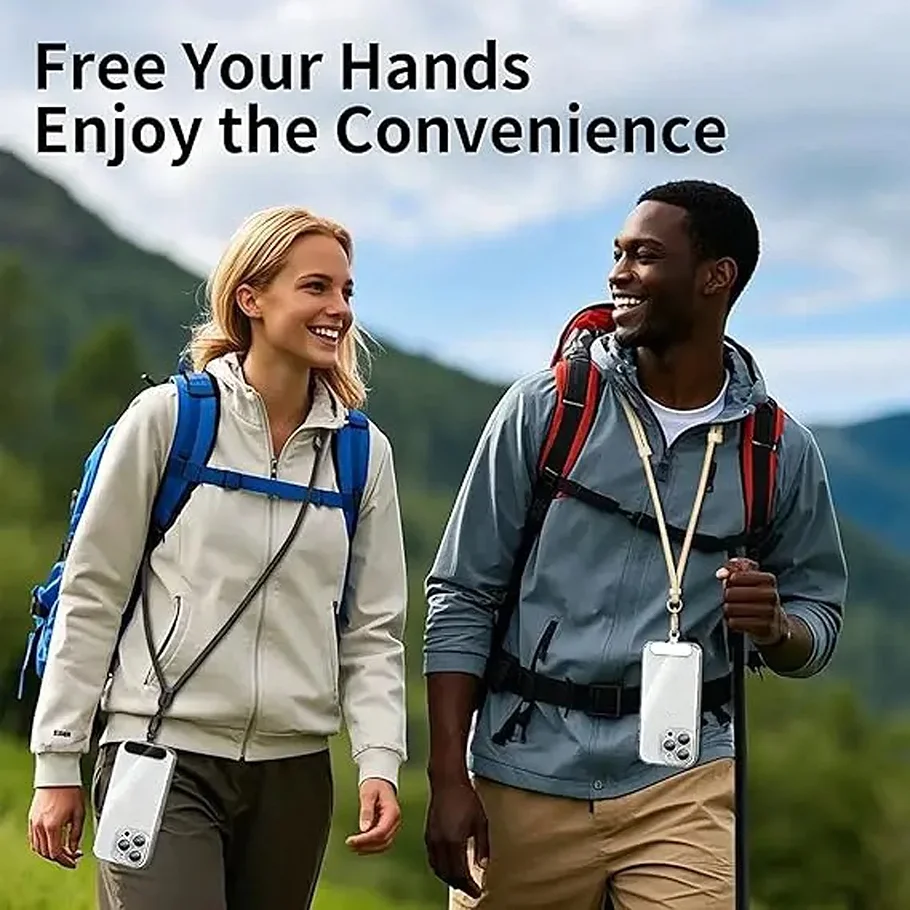 Universelles Telefon-Lanyard mit Clip – verbesserte Anti-Drop 360° °   Drehbarer, verstellbarer Hals- und Umhängegurt, kompatibel mit allen Telefonen – Bild 6