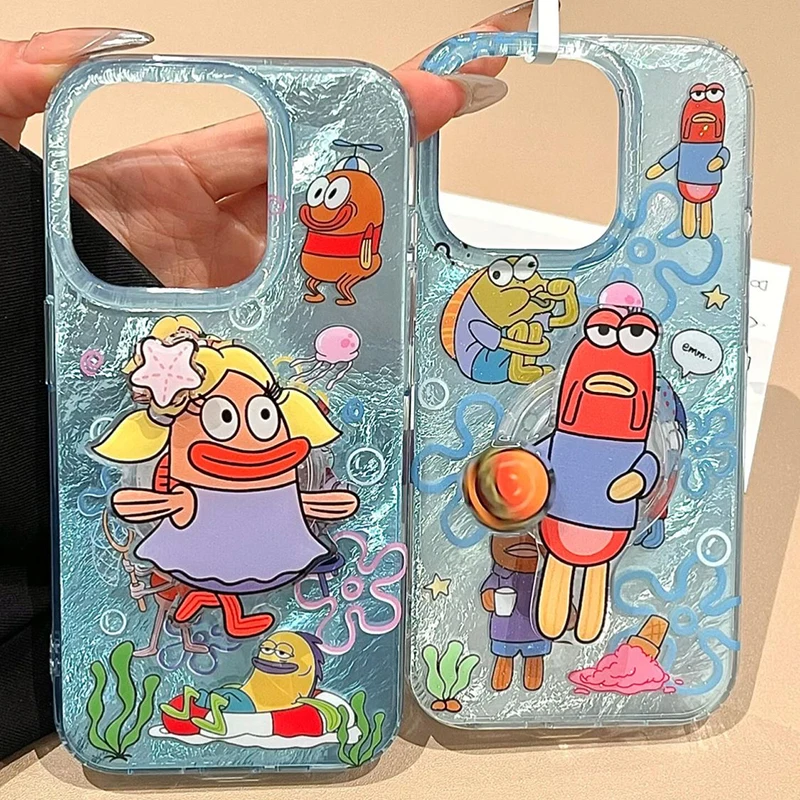 Debbie Fish Grip Tok-Halter Dazzle Lustre Lining Hard Phone Case – Bild 4