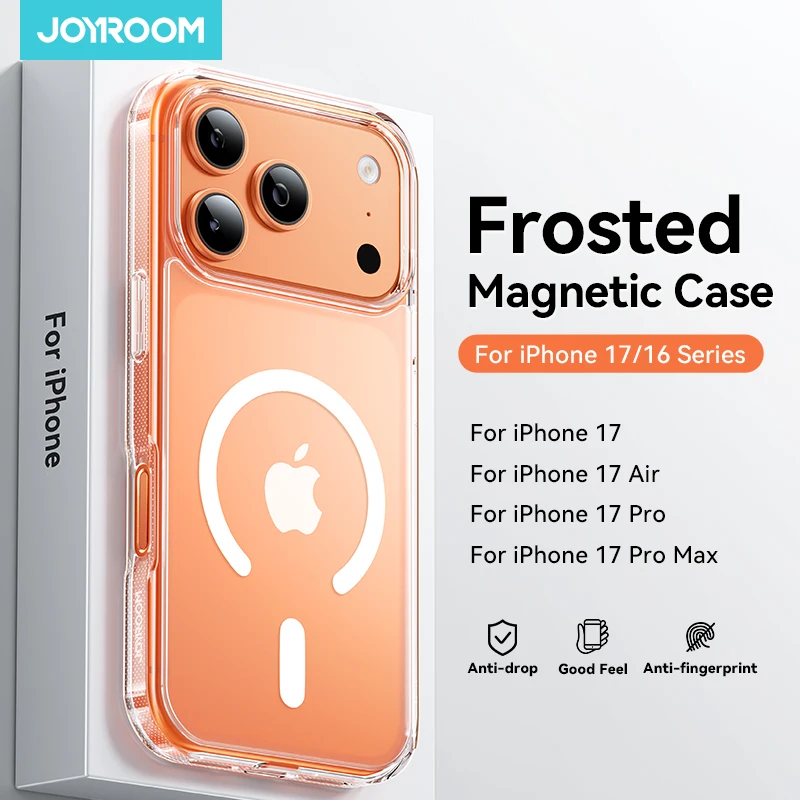 iPhone 16 Pro Max: Joyroom Hülle Magnetische Mattierte Hülle Stoßfeste Matte Abdeckung Kabelloses Ladegerät Magnet-Abdeckung